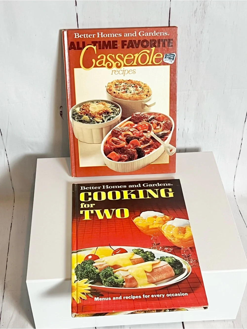 Vintage Better Homes and Gardens Cookbook Lot Cooking For Two Casseroles MCM